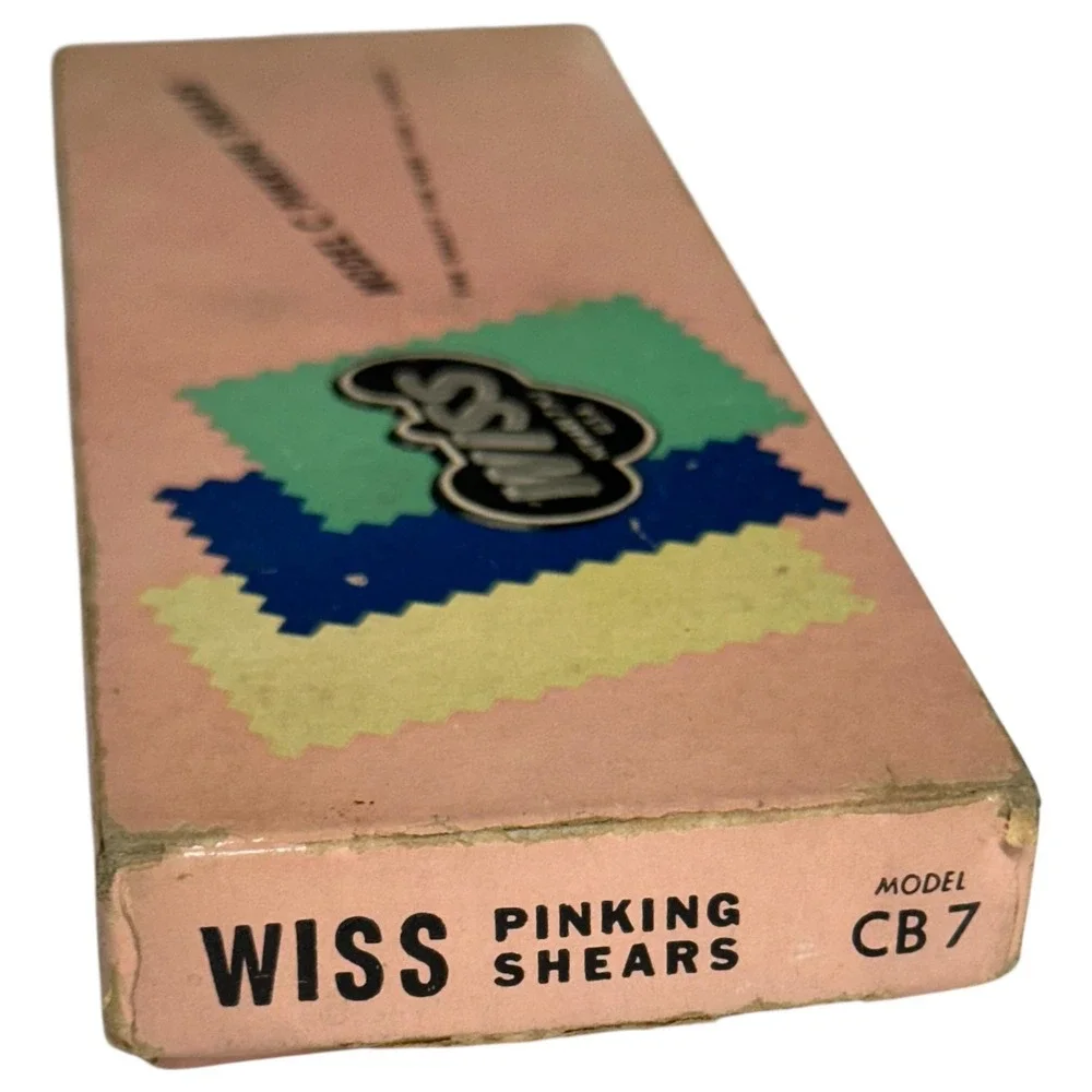 Vintage Wiss Pinking Shears Model CB7 Newark NJ USA Original Box Sewing‎ Tool
